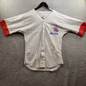 Omaha Super Series Baseball Button Up Shirt GCS Size Large VTG 80s